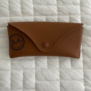 Ray Ban Brown Leather Thin Case